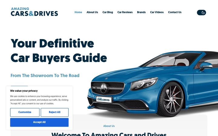 Captura de pantalla de amazingcarsanddrives.com