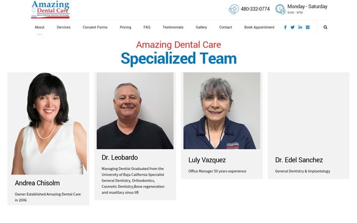 Screenshot of amazingdentalbaja.com