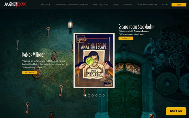 Screenshot di amazingescape.se