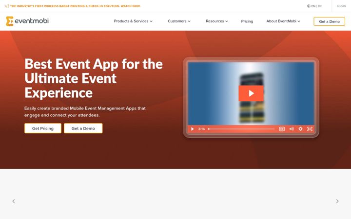 Screenshot of amazingeventapps.com