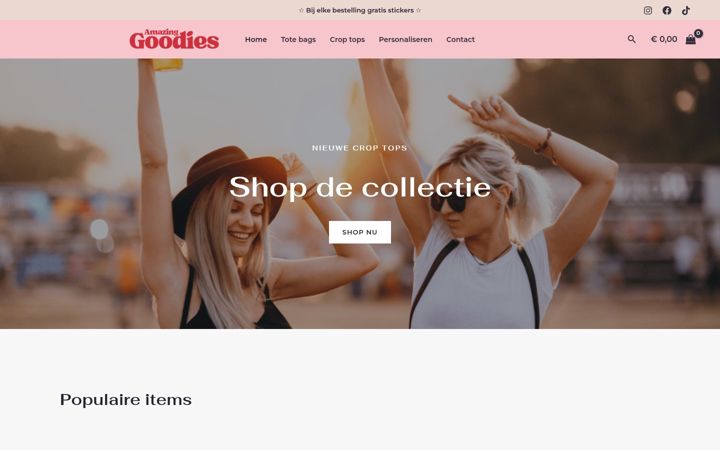 Screenshot von amazinggoodies.nl