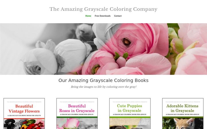 Screenshot of amazinggrayscale.com