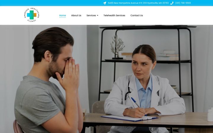 Screenshot of amazinghealthcareclinic.com