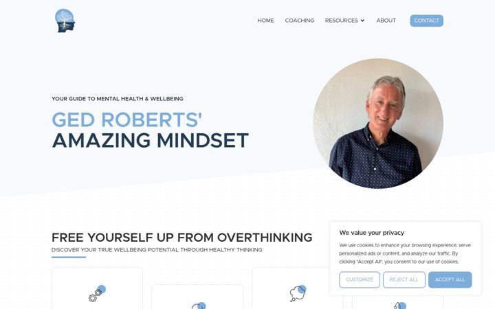 Screenshot of amazingmindset.co.uk