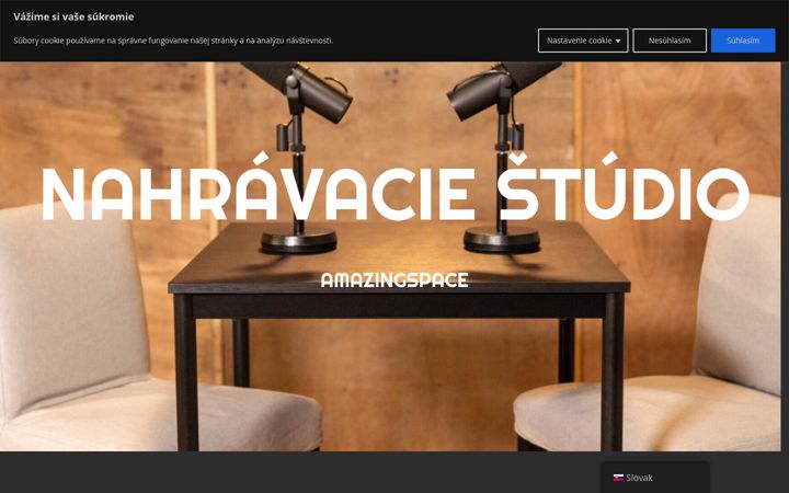 Captură de ecran a amazingspace.sk