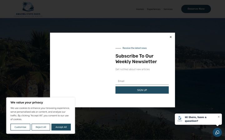 Screenshot of amazingstaysoasis.com