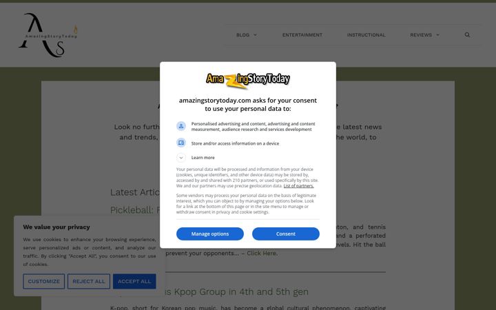 Screenshot of amazingstorytoday.com