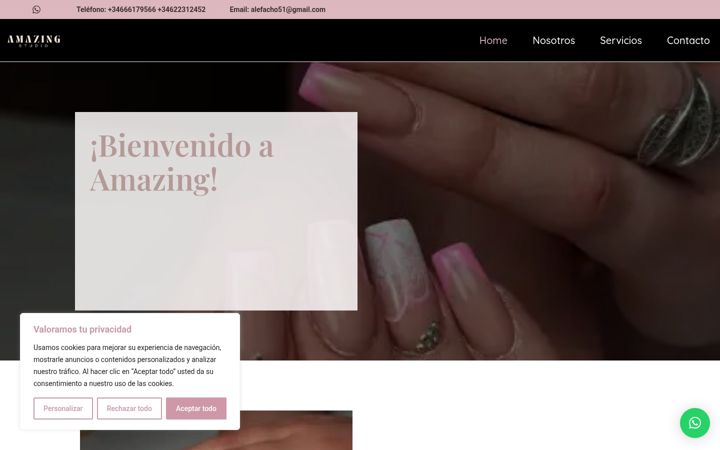 Captură de ecran a amazingstudiomadrid.com