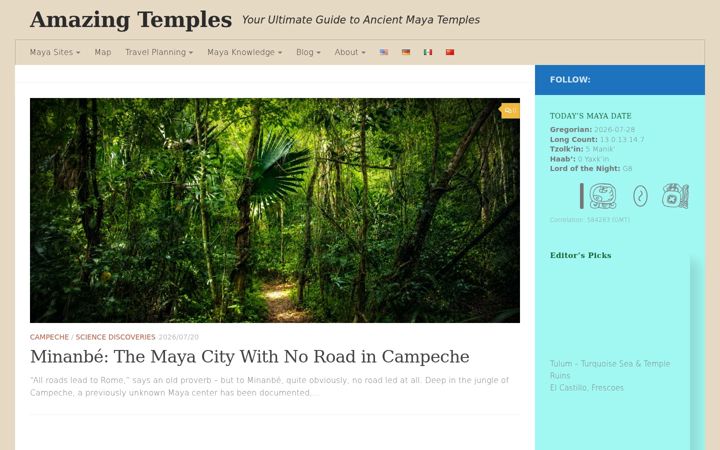 Screenshot di amazingtemples.com