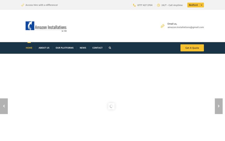 Screenshot of amazon-installations.co.uk