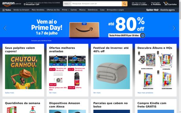 Screenshot of amazon.com.br
