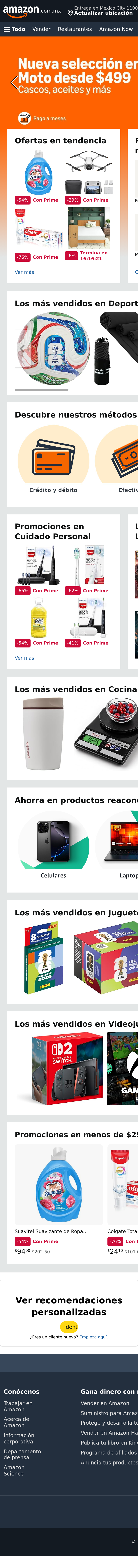 Mobile screenshot of amazon.com.mx
