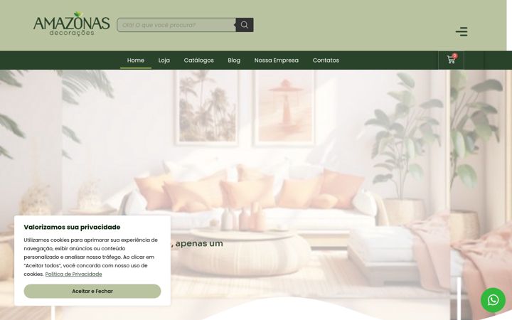 Snimka zaslona za amazonasdecoracoes-to.com.br
