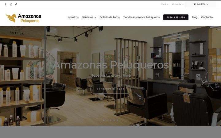 Snimka zaslona za amazonaspeluqueros.com