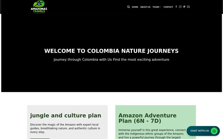 Screenshot of amazonastravels.com