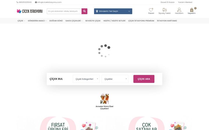 Screenshot of amazoncicek.com