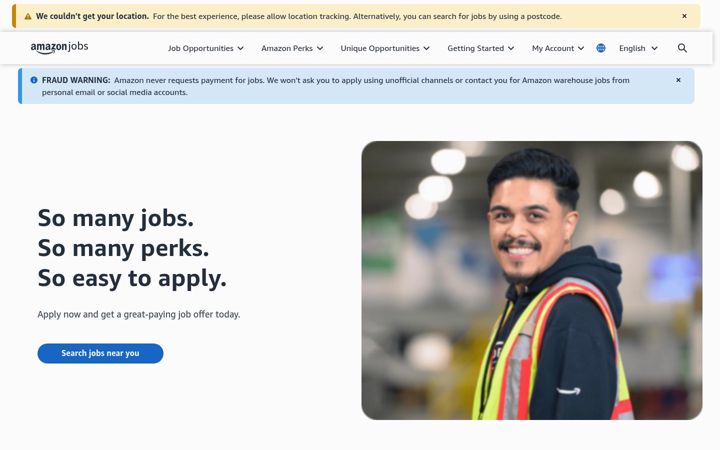Screenshot of amazondelivers.jobs