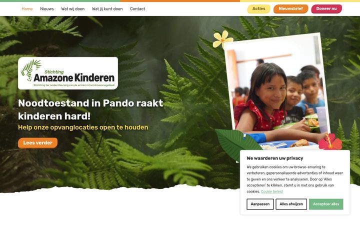 Screenshot of amazonekinderen.nl