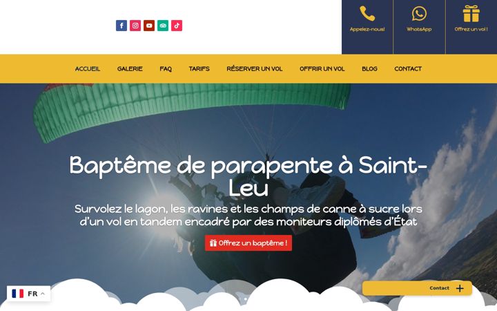 Ekraanipilt saidist amazoneparapente.com