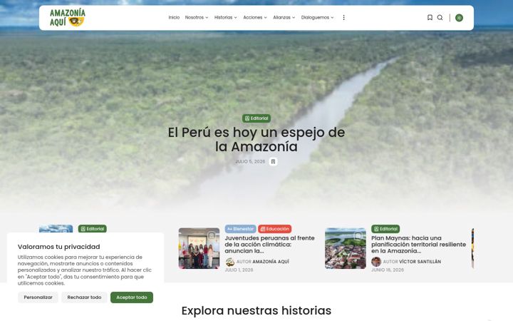 Screenshot of amazoniaaqui.com
