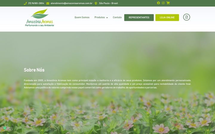 Captura de pantalla de amazoniaaromas.com.br