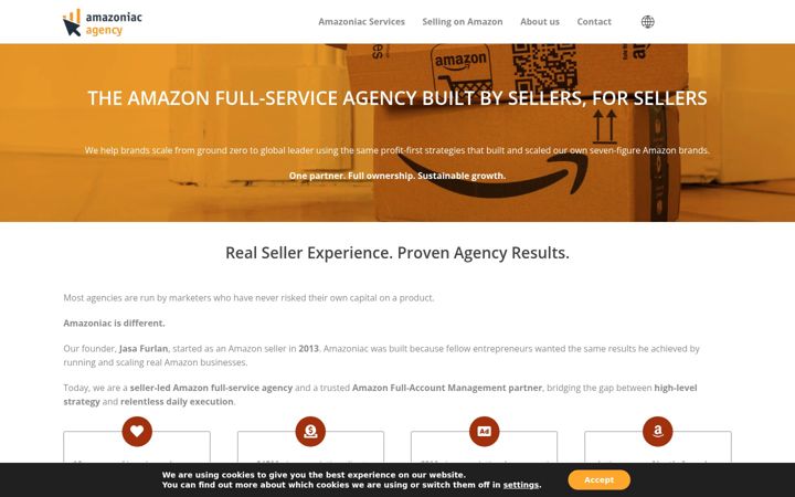 Captura de pantalla de amazoniac.agency