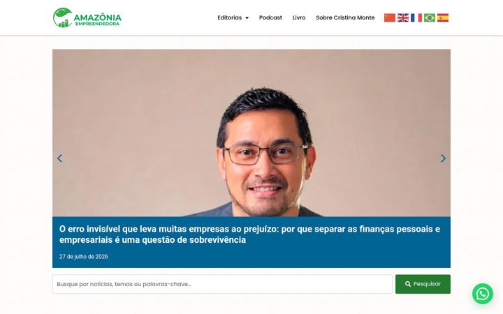 Screenshot of amazoniaempreendedora.com.br