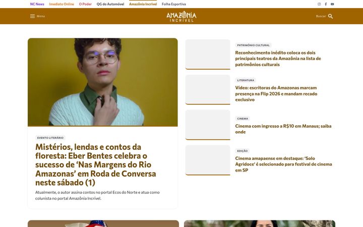 Screenshot of amazoniaincrivel.com
