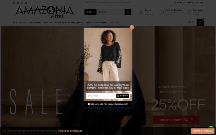 Screenshot of amazoniavital.com.br