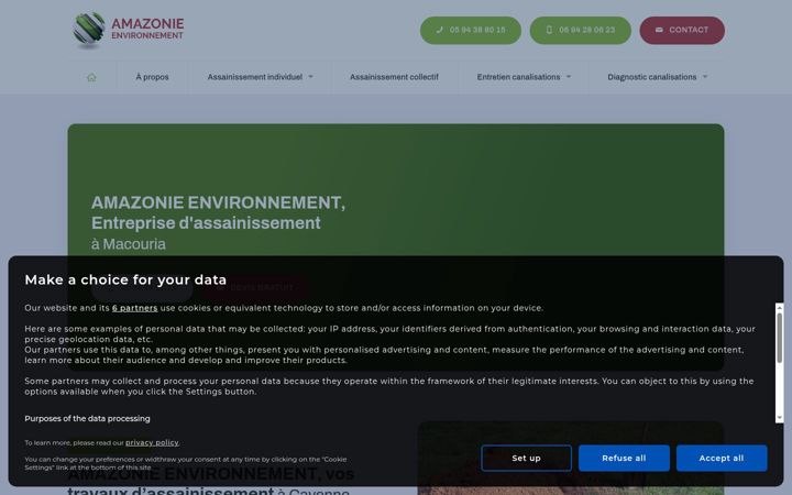 Screenshot of amazonie-environnement.fr