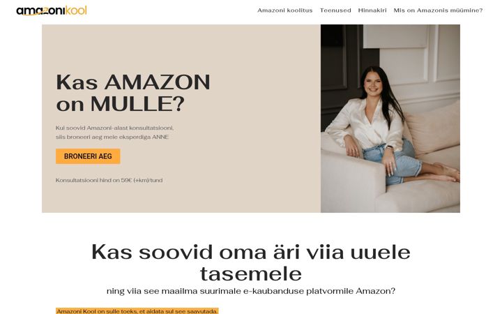 Posnetek zaslona amazonikool.ee