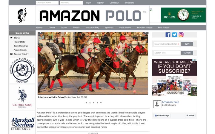 Screenshot of amazonpolo.com