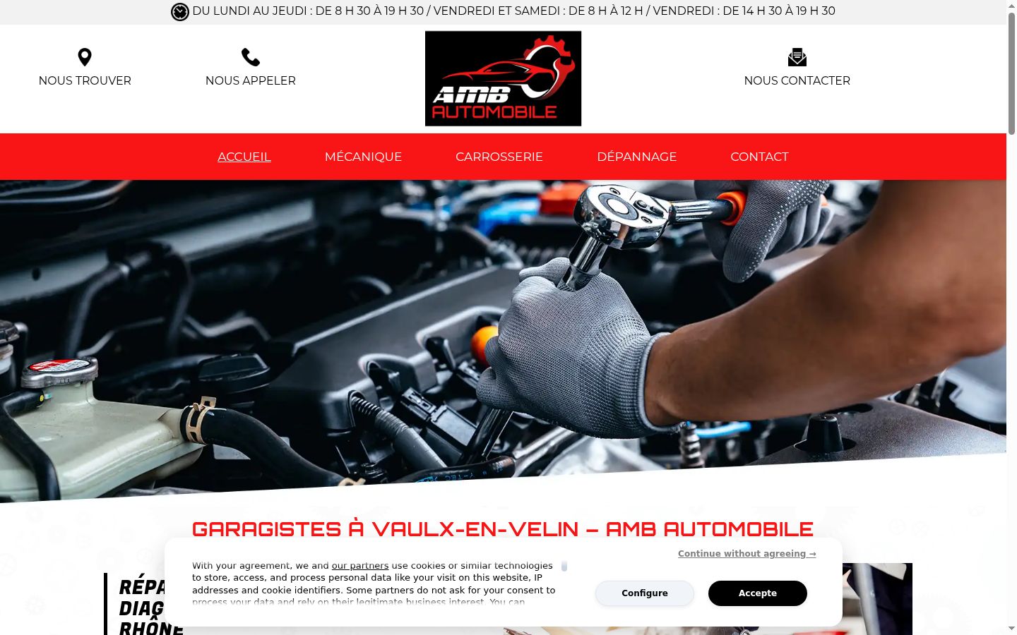Screenshot del banner di consenso mostrato prima di qualsiasi interazione