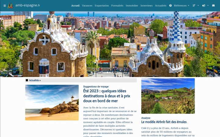 Screenshot of amb-espagne.fr