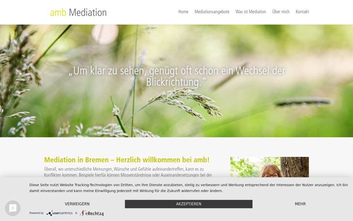Ekrano kopija amb-mediation.de