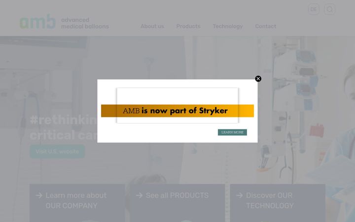 Screenshot of amb-medtec.com