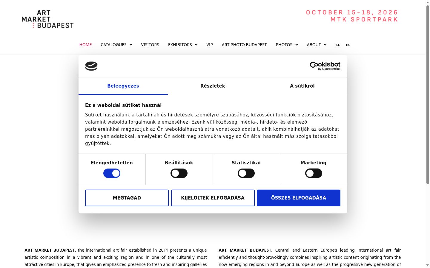 Screenshot des Einwilligungsbanners vor jeglicher Interaktion