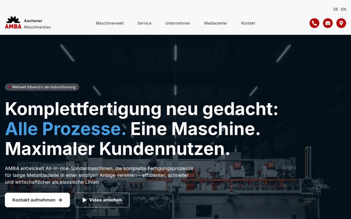 Screenshot von amba.de