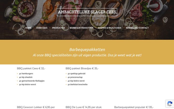 Screenshot von ambachtelijkeslagercees.nl