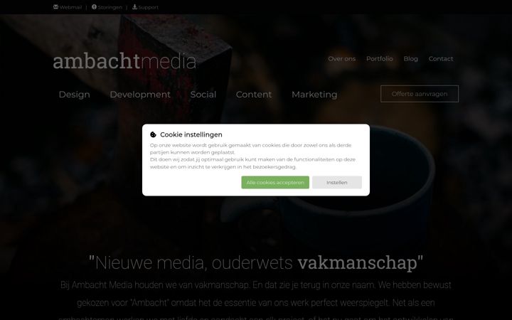 Screenshot ta' ambachtmedia.nl