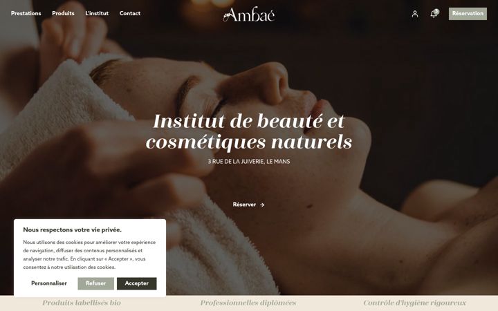Screenshot of ambae.fr