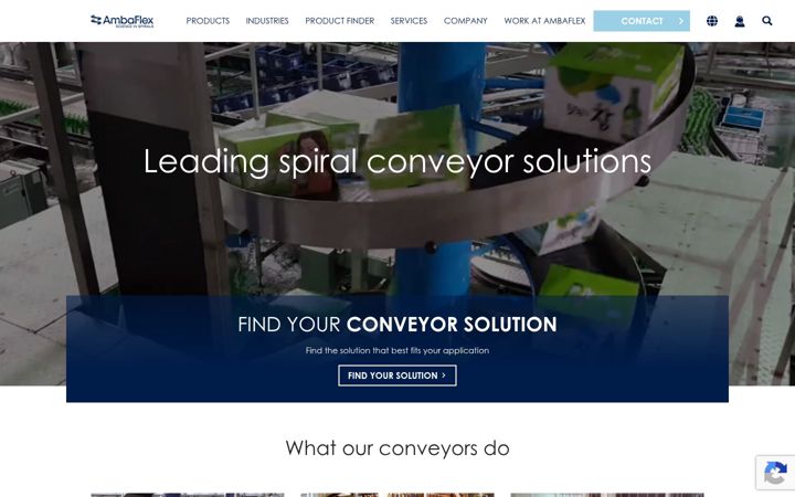 Screenshot of ambaflex.com