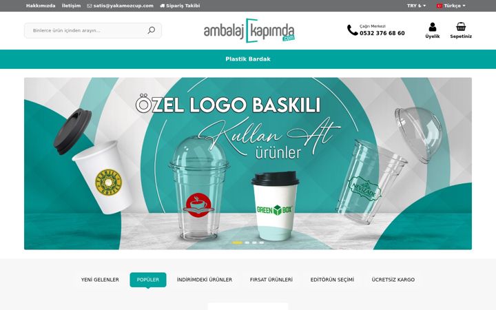 Screenshot of ambalajkapimda.com