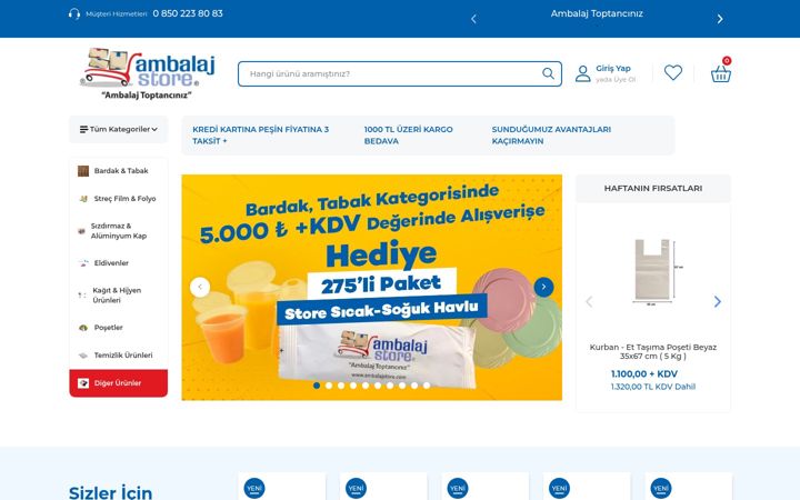 Zrzut ekranu ambalajstore.com
