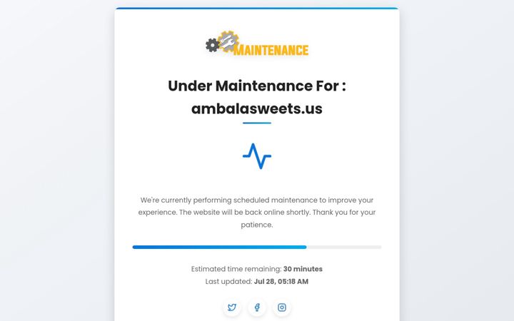 Screenshot of ambalasweets.us