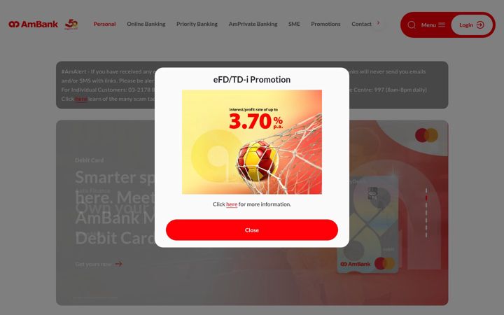 Screenshot of ambank.com.my