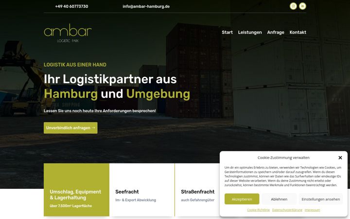 Screenshot of ambar-hamburg.de