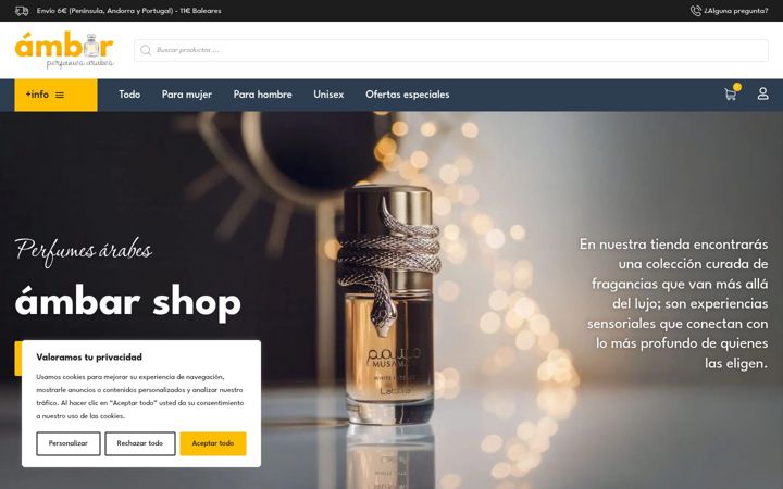 Screenshot of ambar-shop.es