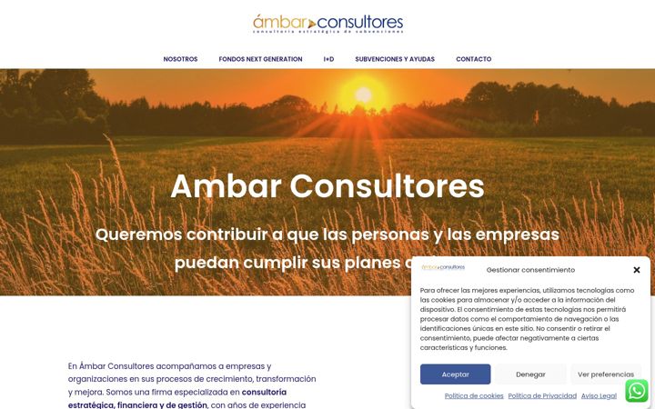 Snimka zaslona za ambarconsultores.com