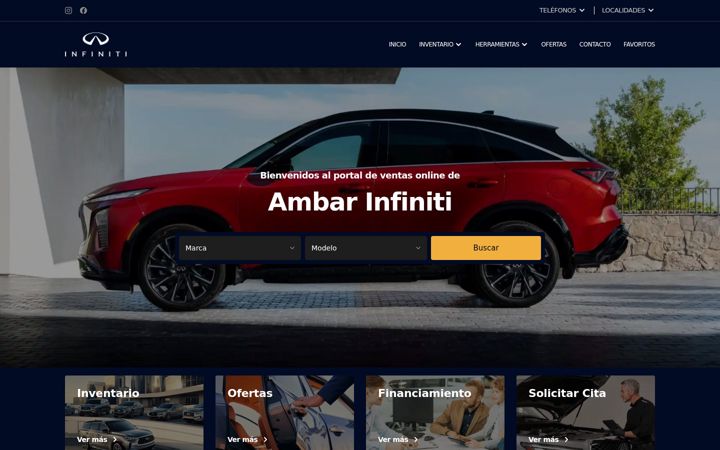 Skjámynd af ambarinfiniti.com